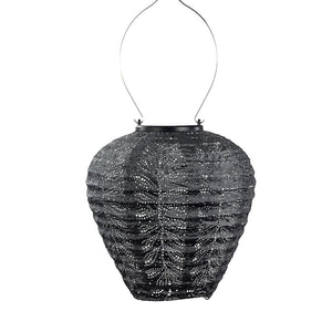 7.8" Balloon Dark Grey Folia Pattern Lantern 1