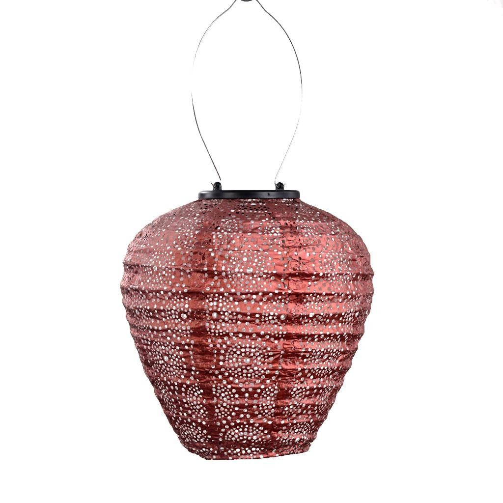 7.8" Balloon Copper Occult Pattern Lantern 1