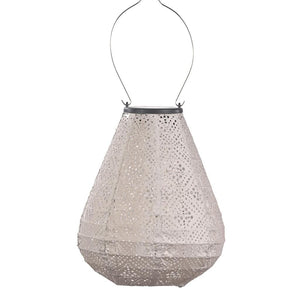 9" Tulip Light Taupe Topaze Pattern Lantern 1