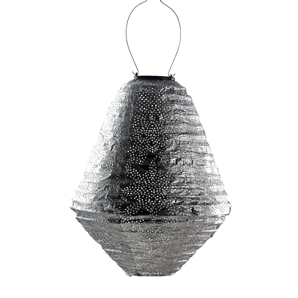 14.6" Can Silver Marrakesh Pattern Lantern 1