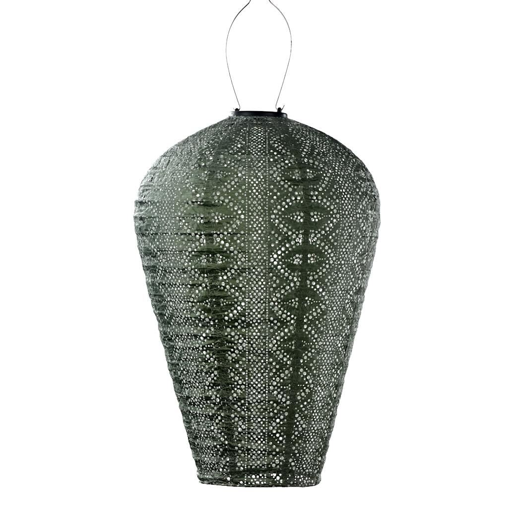 19.6" Balloon XL Sage Green Lace Pattern Lantern 1