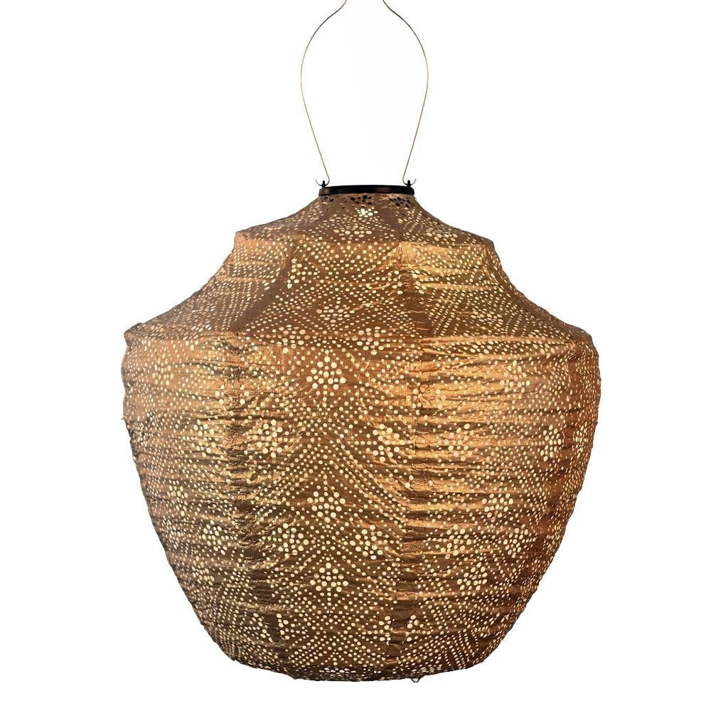 15.8" Crown Gold Topaze Pattern Lantern 1