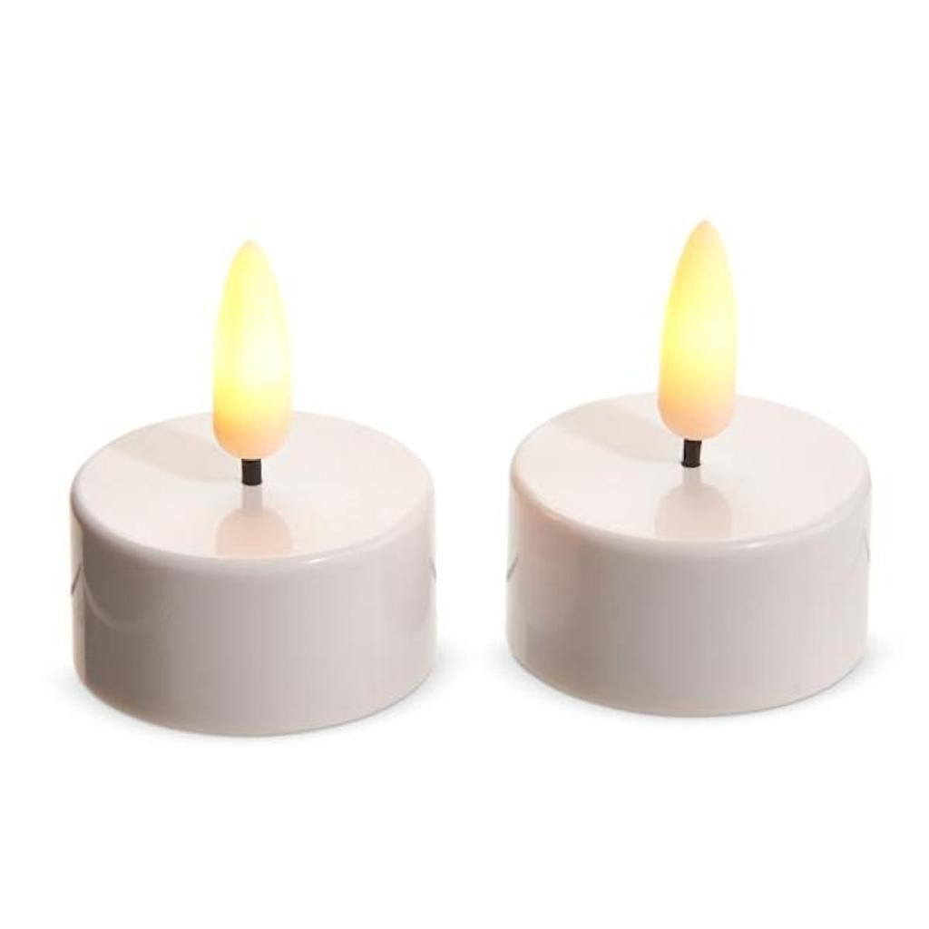 1.5" x 2" White LED Tealights Candle with Timer (2 Pack) 1