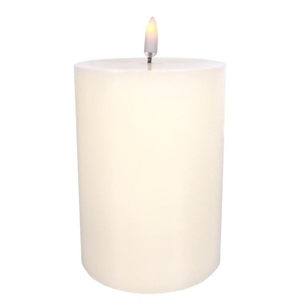 3.5" x 5" Ivory Wax LED Pillar Candle with Timer 1