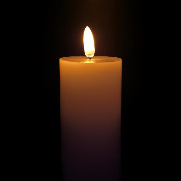 2" x 4" White Wax LED Pillar Candle with Timer 2