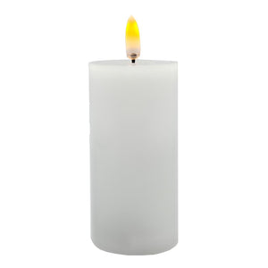 2" x 4" White Wax LED Pillar Candle with Timer 1