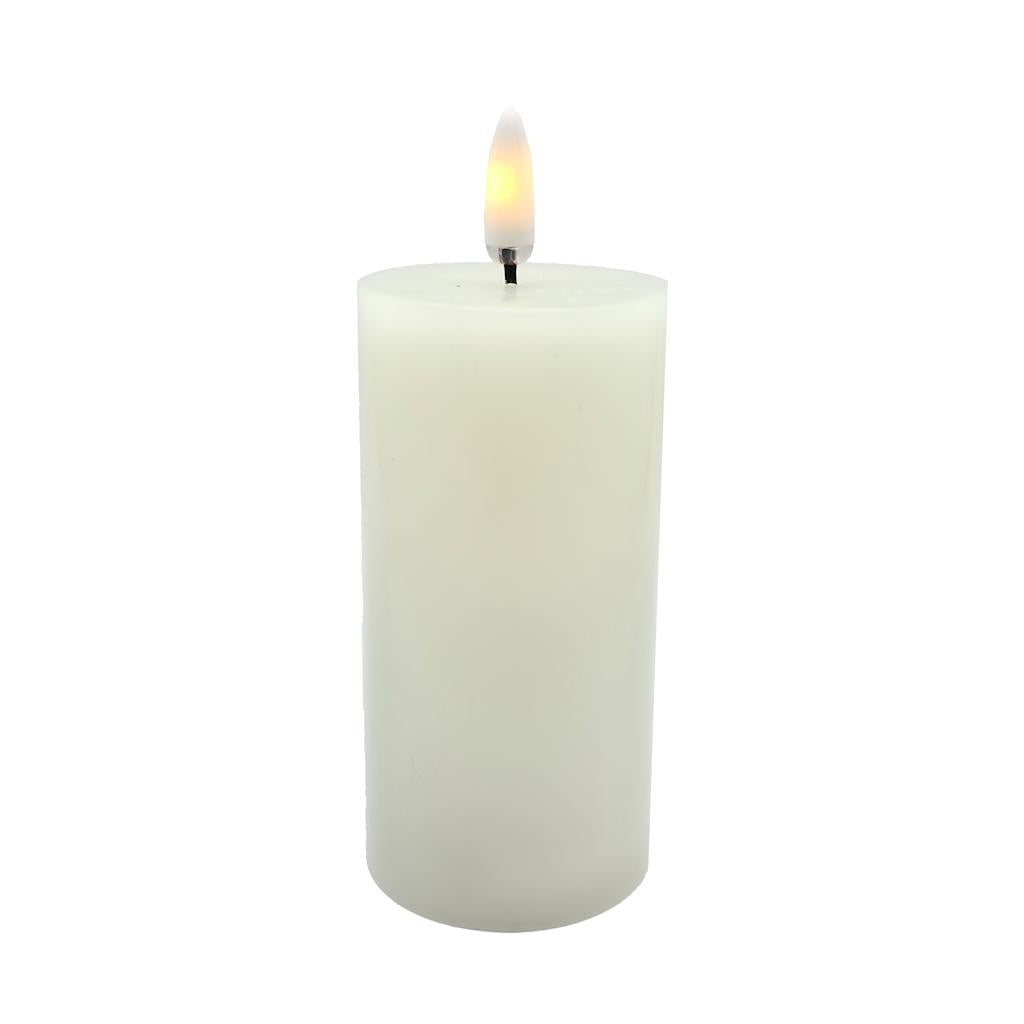 2" x 4" Ivory Wax LED Pillar Candle with Timer 1