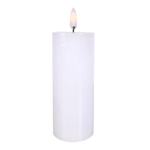 2" x 5" White Wax LED Pillar Candle with Timer 1