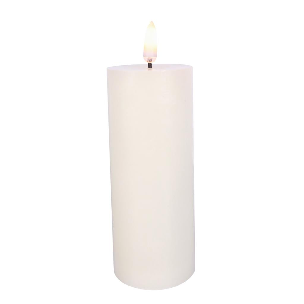 2" x 5" Ivory Wax LED Pillar Candle with Timer 1