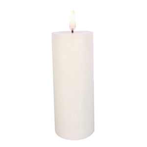 2" x 5" Ivory Wax LED Pillar Candle with Timer 1