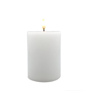 3" x 4" White Wax LED Pillar Candle with Timer 1