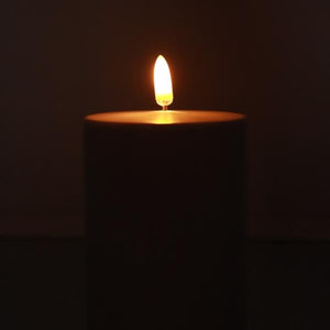 3" x 5" White Outdoor LED Pillar Candle with Timer 3