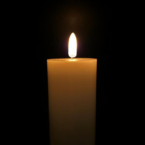 2" x 6" Ivory Wax LED Pillar Candle with Timer 2