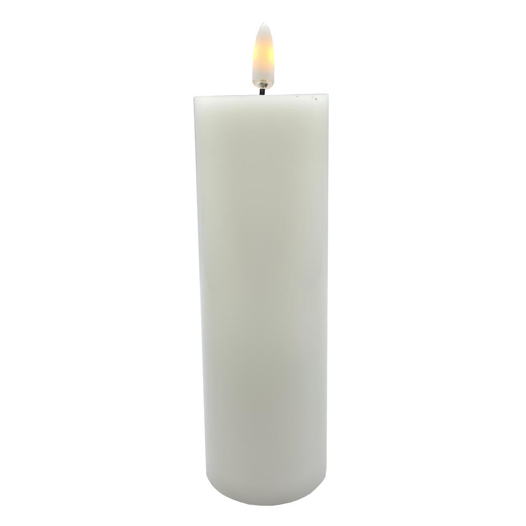 2" x 6" Ivory Wax LED Pillar Candle with Timer 1