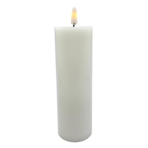 2" x 6" Ivory Wax LED Pillar Candle with Timer 1