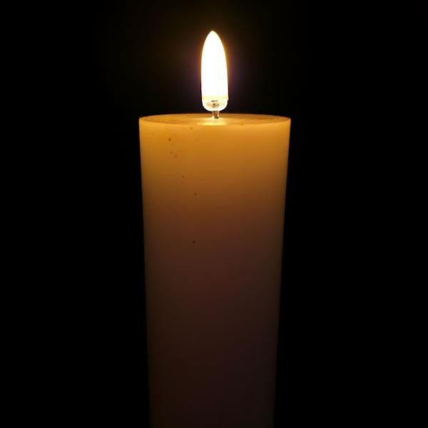 2" x 10" Ivory Wax LED Pillar Candle with Timer 2