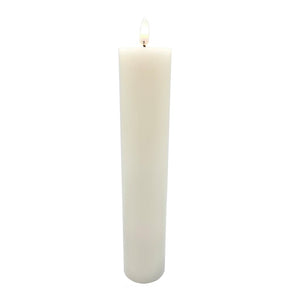 2" x 10" Ivory Wax LED Pillar Candle with Timer 1