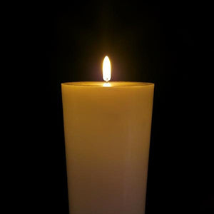 3.5" x 12" Ivory Wax LED Pillar Candle with Timer 2