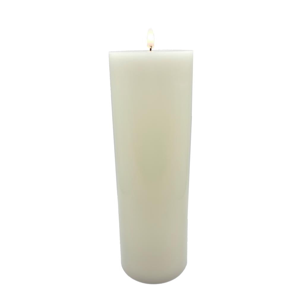 3.5" x 12" Ivory Wax LED Pillar Candle with Timer 1