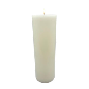 3.5" x 12" Ivory Wax LED Pillar Candle with Timer 1