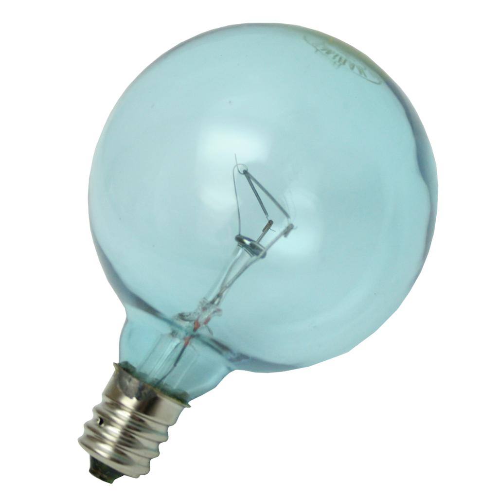 40 watt 120 volt G16.5 Candelabra Screw Base Clear 1