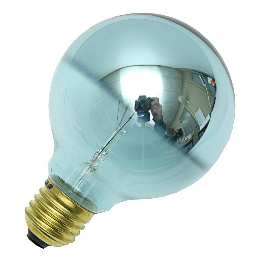 60 watt 120 volt G25 Medium Screw Base Clear / Silver 1