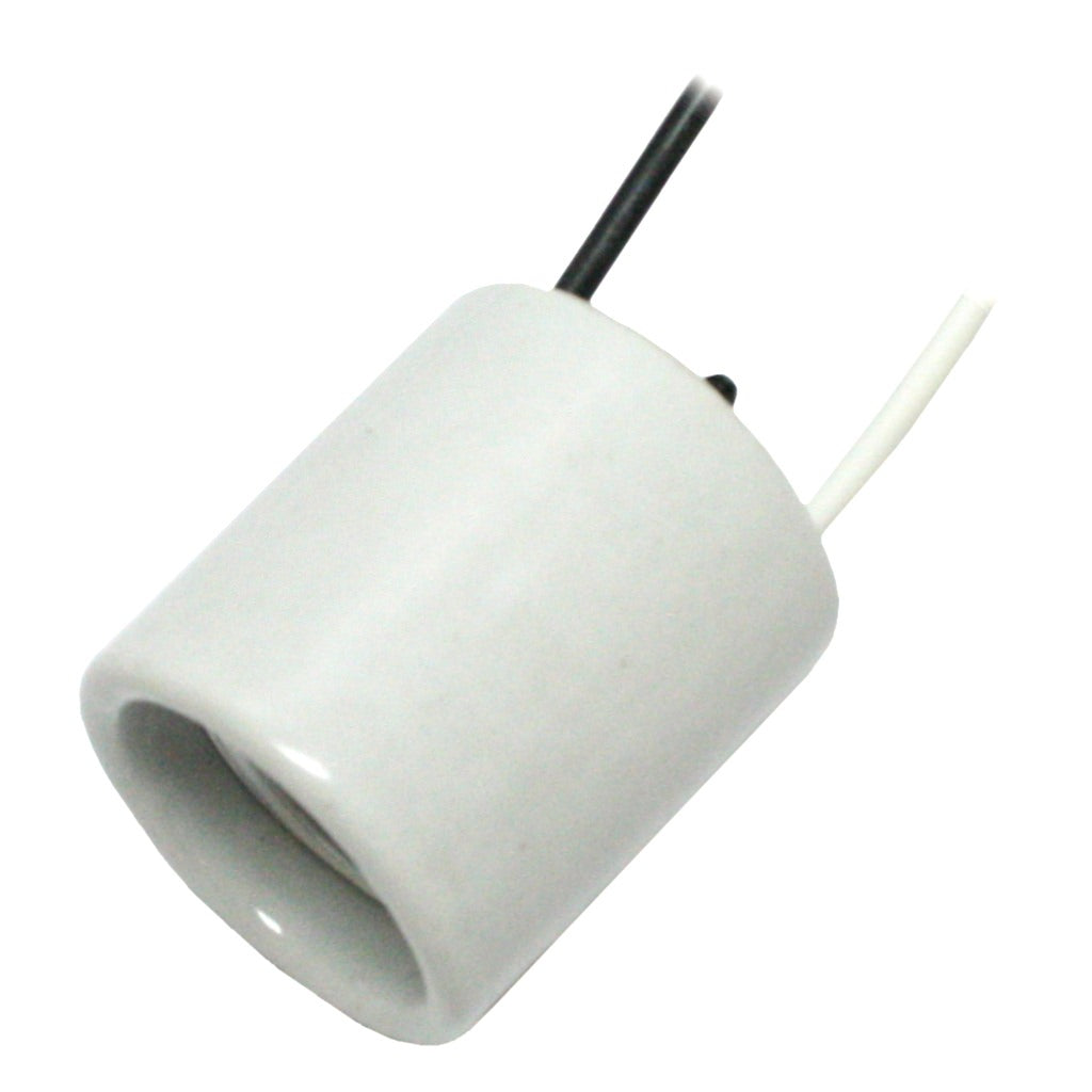 White Medium Base Porcelain Lampholder Socket 1