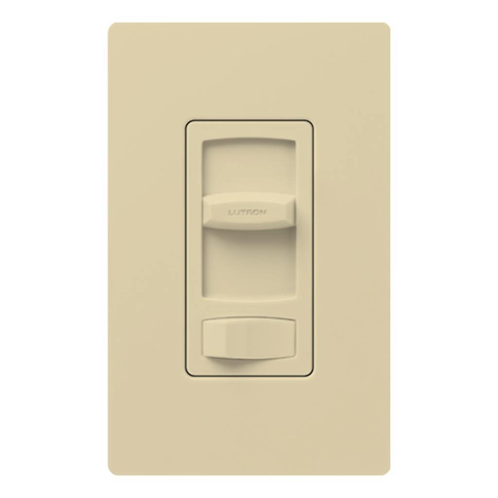120 volt Ivory Rocker Single Pole / 3-Way LED / Incandescent Wall Dimmer Switch 1