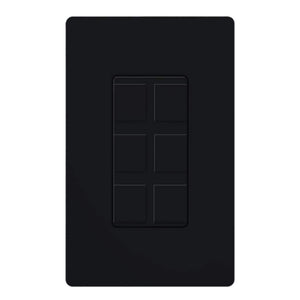 6-Port Black Gloss Wallplate 1