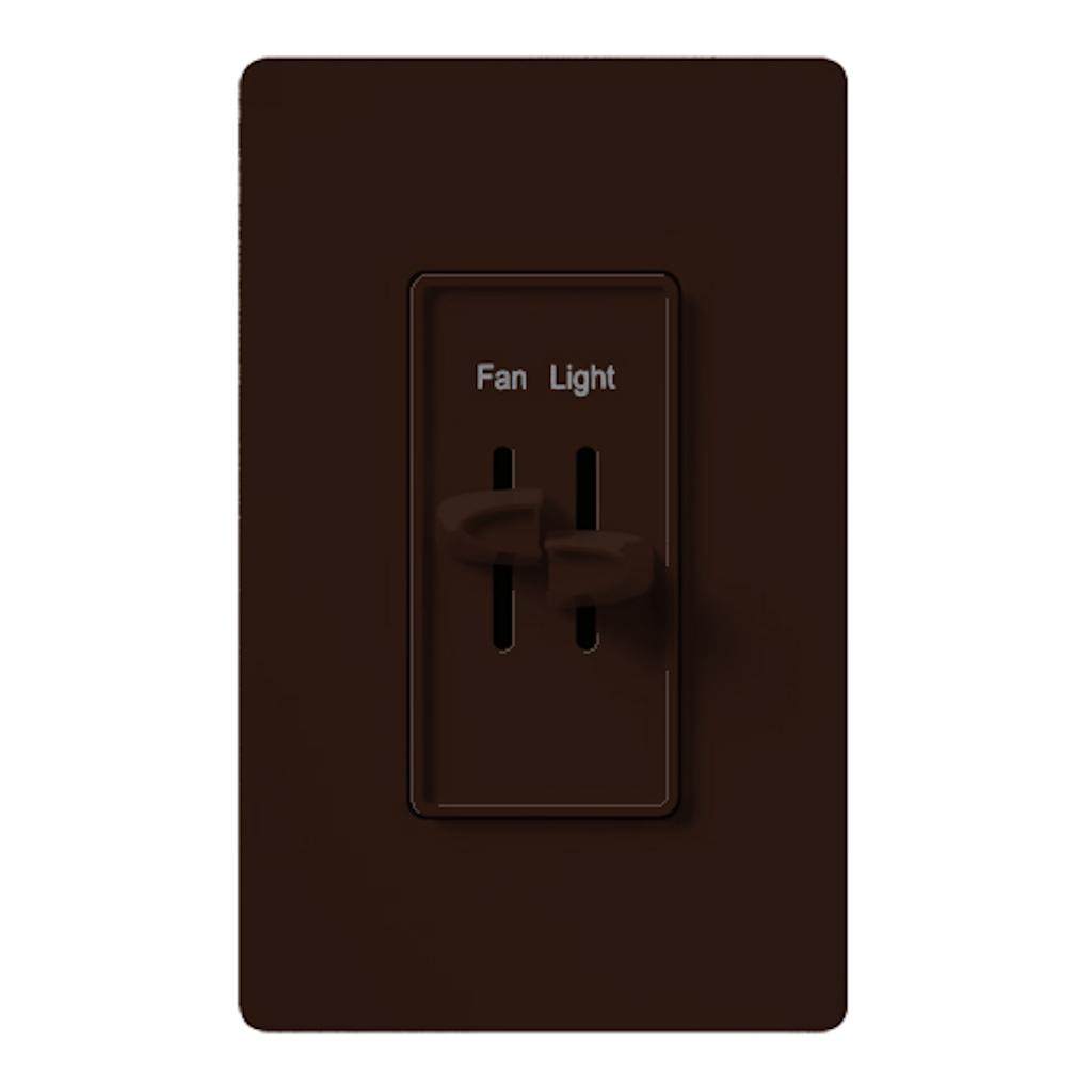 120 volt 2.5 amp Brown Slider Fully Variable Fan and Light Control 1