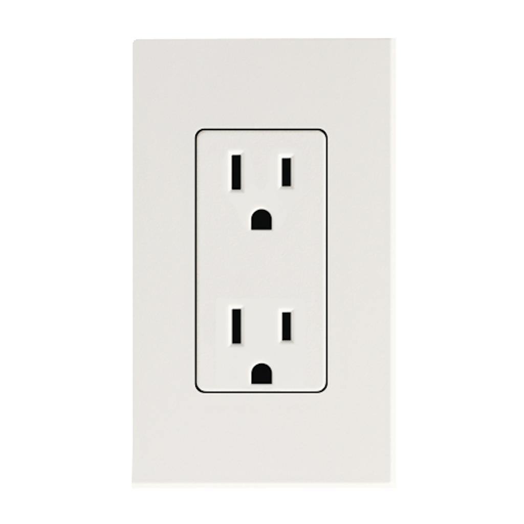 White 15 amp 120 volt Receptacle Outlet 1