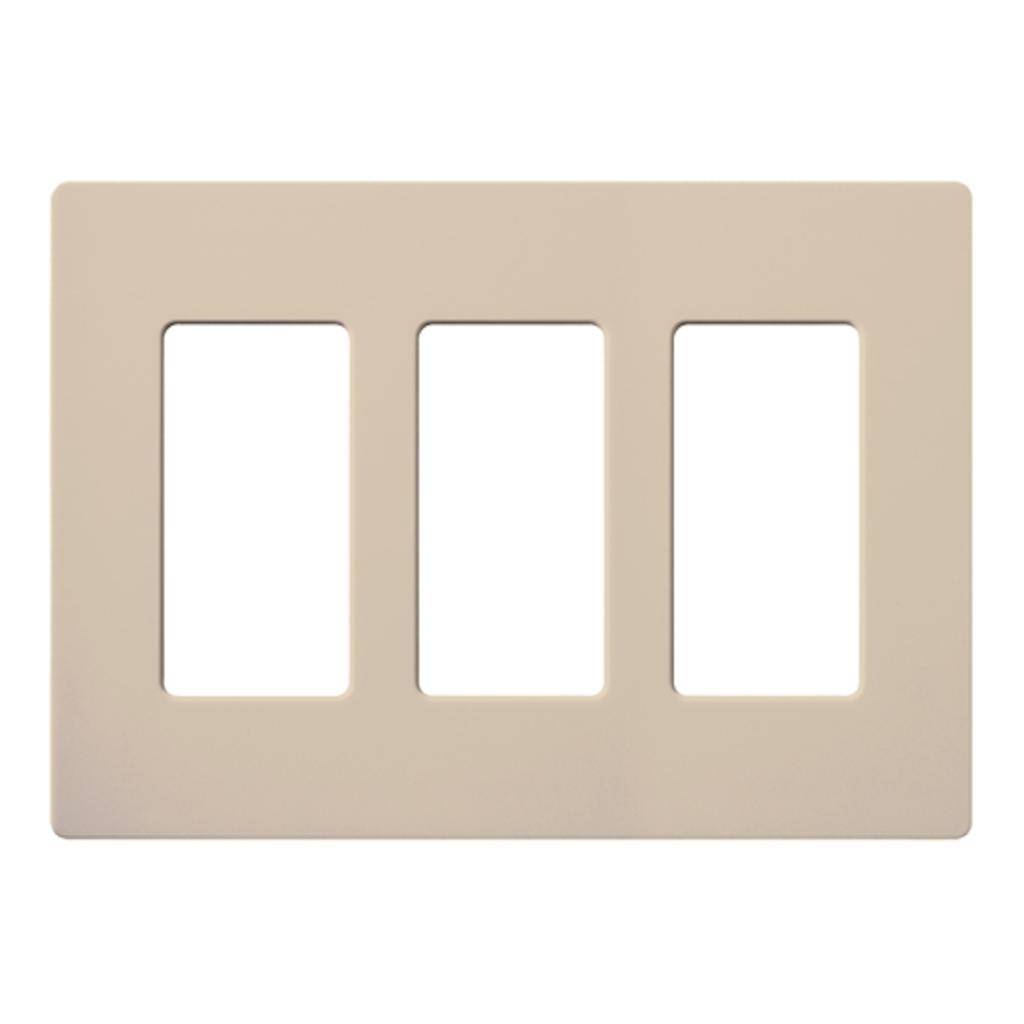 3-Gang Taupe Satin Wallplate 1