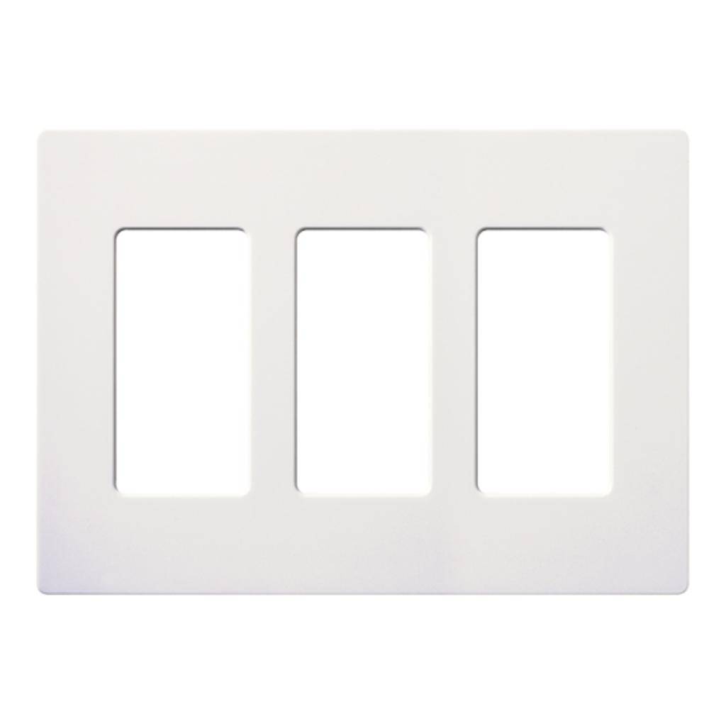 3-Gang Snow Satin Wallplate 1
