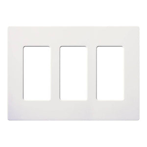 3-Gang Snow Satin Wallplate 1