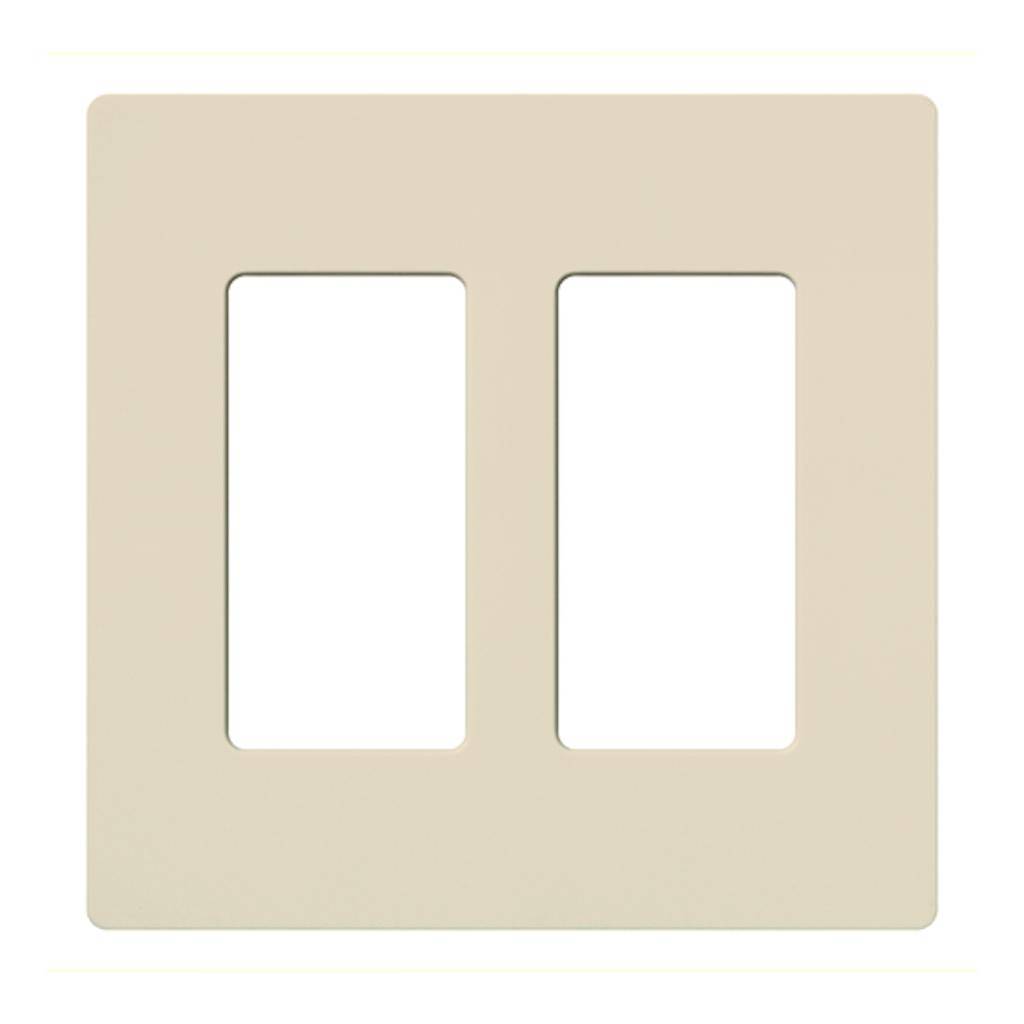 2-Gang Light Almond Gloss Wallplate 1