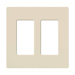 2-Gang Light Almond Gloss Wallplate 1