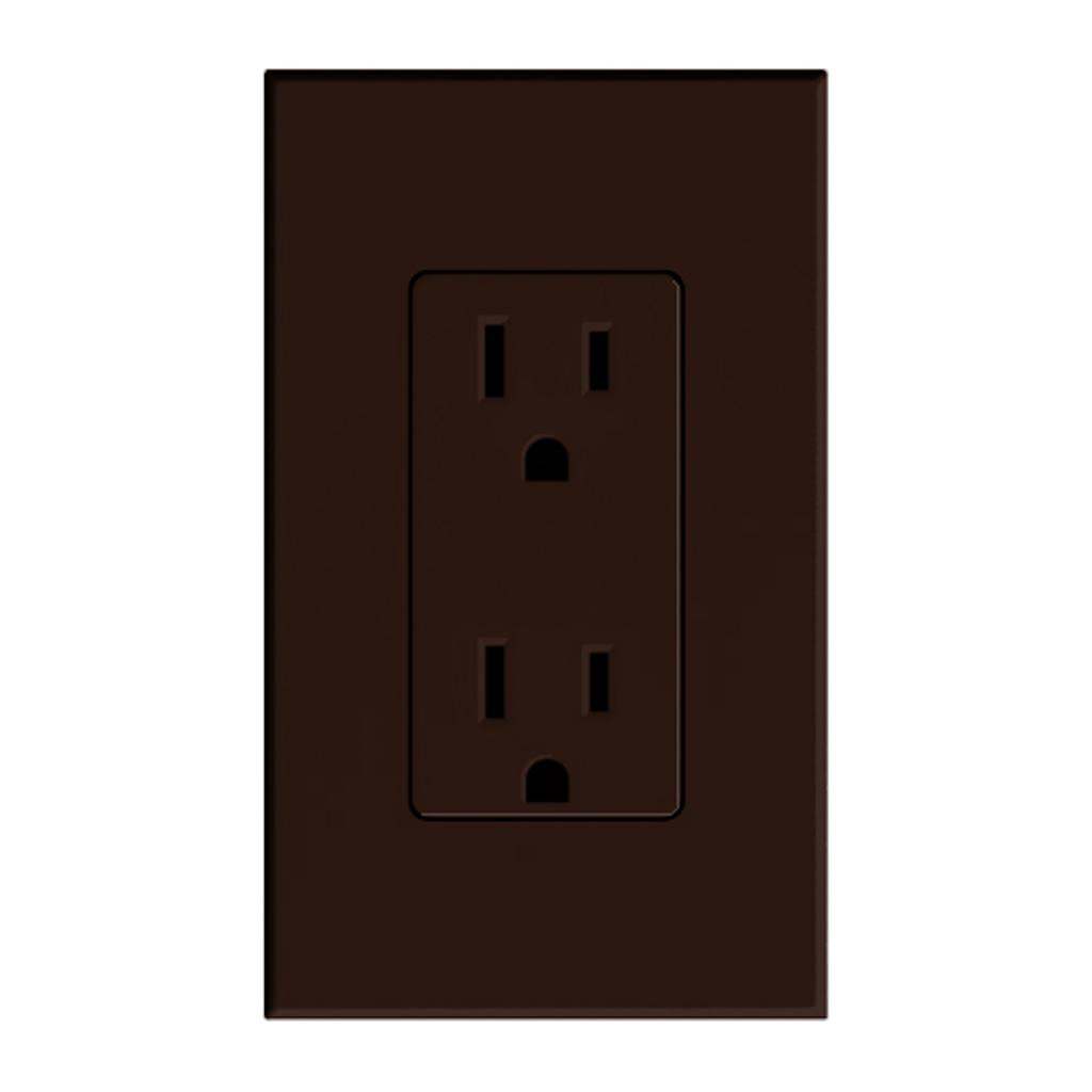 Brown 15 amp 120 volt Receptacle Outlet 1