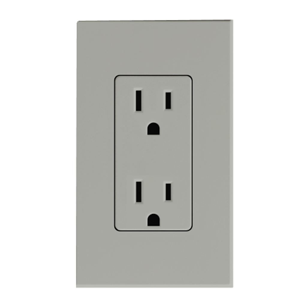 Gray 15 amp 120 volt Receptacle Outlet 1