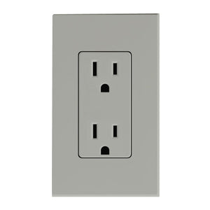 Gray 15 amp 120 volt Receptacle Outlet 1