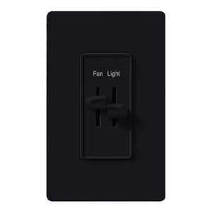 120 volt 2.5 amp Black Slider 3-Speed Fan and Light Control 1