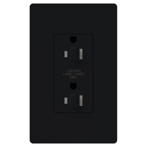 Midnight 15 amp 120 volt Tamper Resistant Dual Dimming Receptacle Outlet 1