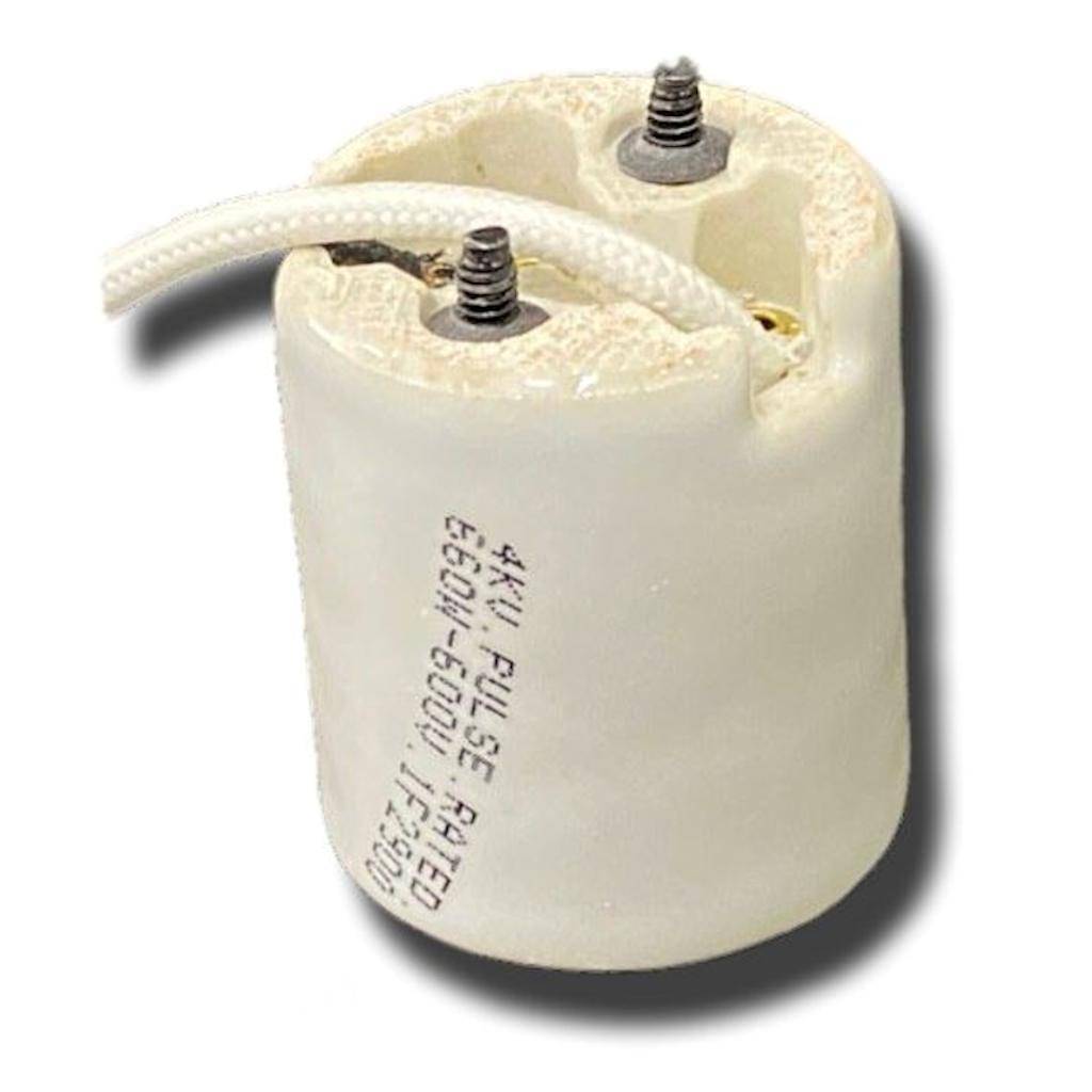 9" Lead Medium Screw (E26) Base 4KV Pulse Rated with Captive Screws HID Lamp Holder 1
