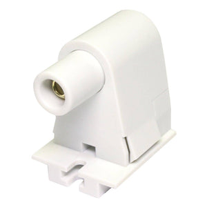 Slimline Single Pin Shallow Base Pedestal Slide-ON Quickwire Fluorescent Lamp Holder Plunger End Socket 1
