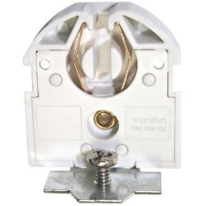 #726 Bi-Pin Fluorescent Lamp Holder Socket with Bracket & Screw Non-Shunted 1