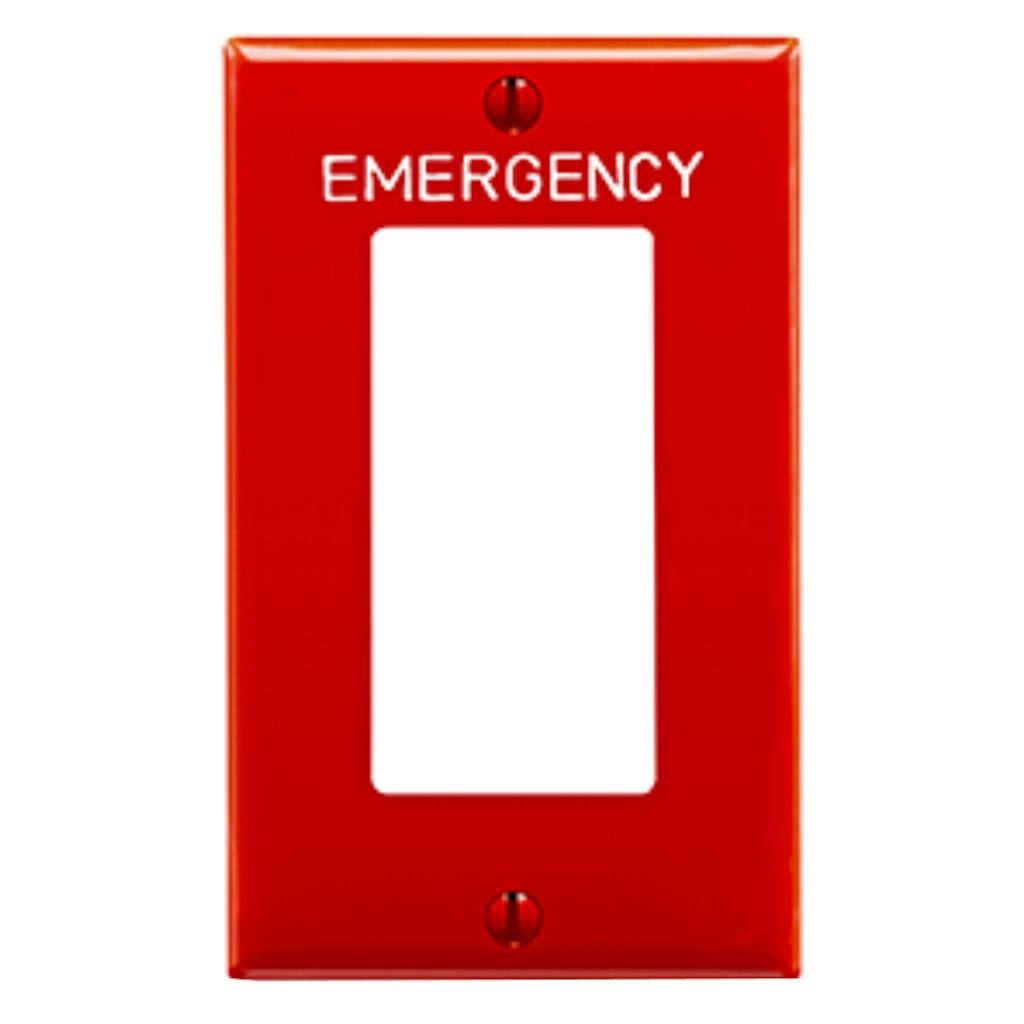 1-Gang Red Emergency Wallplate 1