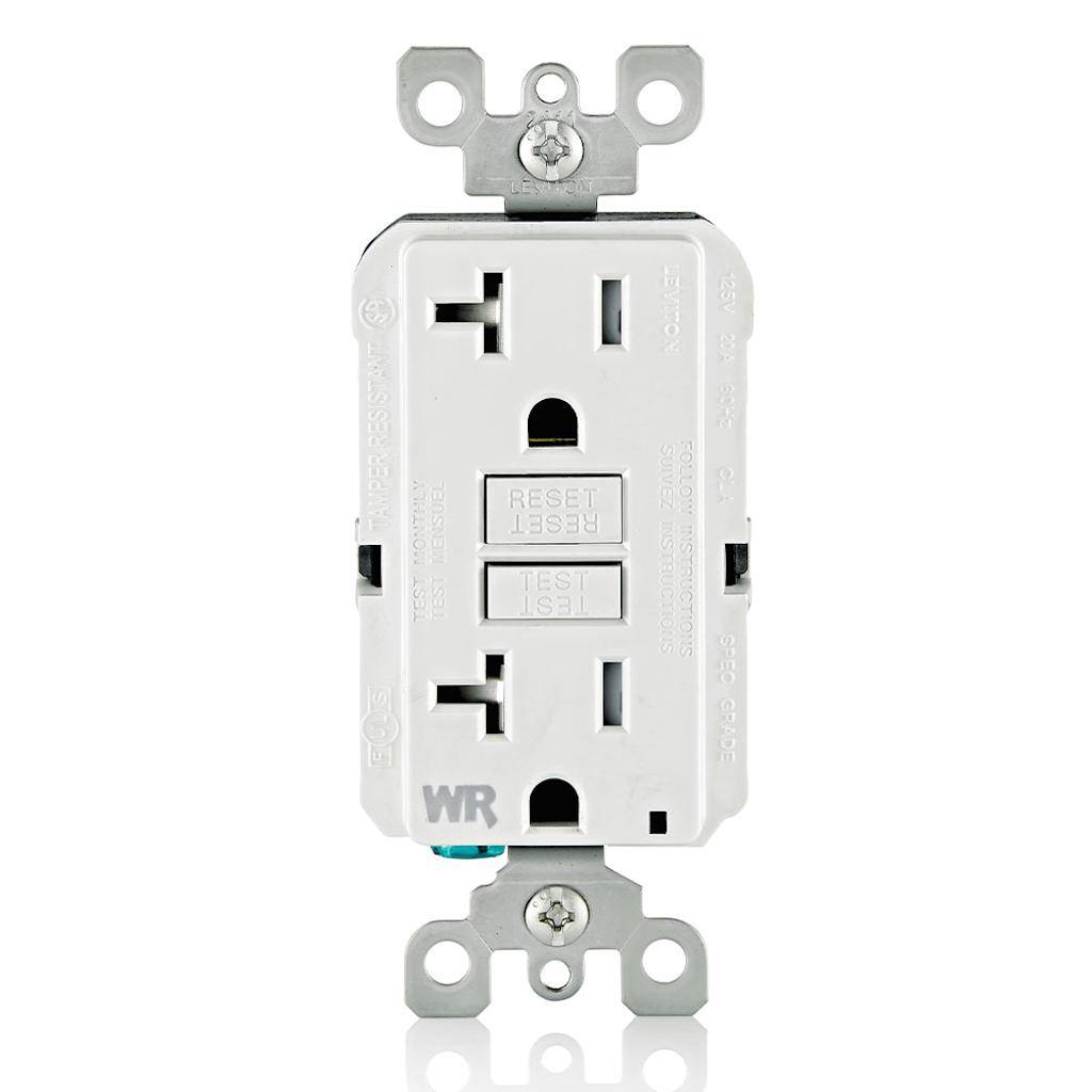 White 20 amp 125 volt Receptacle Outlet 1