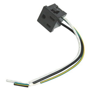 Black 3-prong Snap-in Receptacle 1