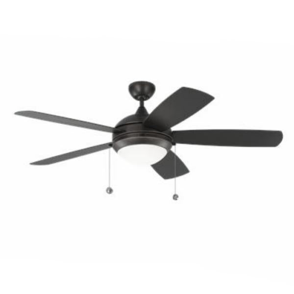 5 Blade 52" 20 watt 120 volt 3000K Natural White Matte Black Ceiling Fan 1