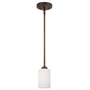 100 watt 120 volt 60" Wire Medium Screw Base Rubbed Bronze One Light Mini-Pendant 1