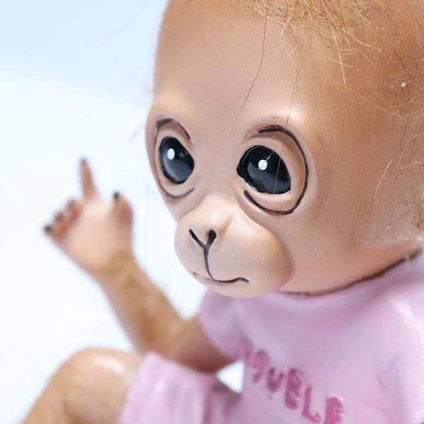 5.5" Pink Trouble Shirt Monkey 2